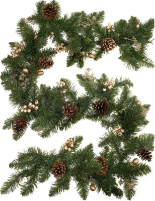 Golden Spruce Christmas Garland | M&S