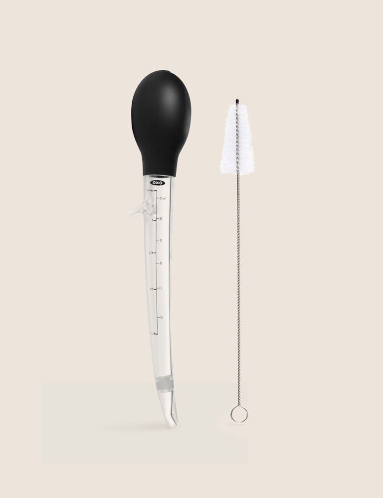 Angled Turkey Baster with Cleaning Brush, OXO