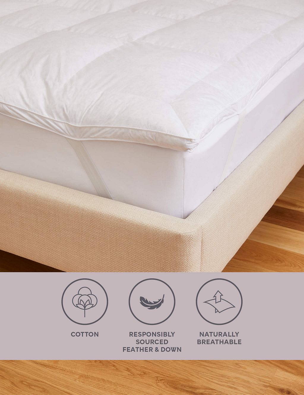 Goose Feather & Down Mattress Topper 3 of 4
