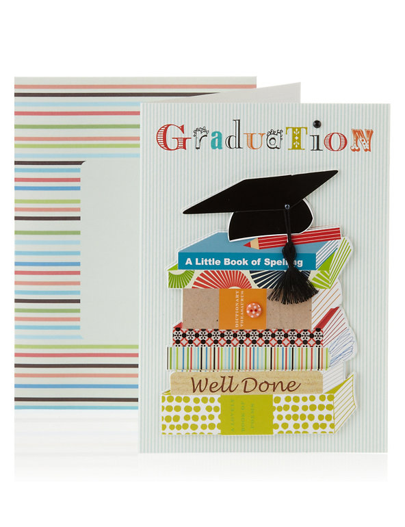 Graduation Books Greetings Card Image 1 of 1