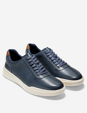 Grand Crosscourt Leather Lace Up Trainers Image 2 of 5