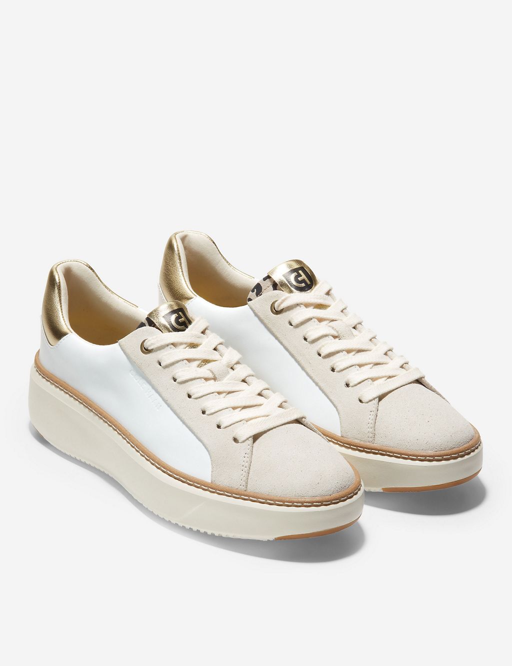 GrandPrø Topspin Leather Lace Up Trainers 1 of 6