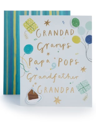 Grandad Gramps Grandfather Birthday Card M S