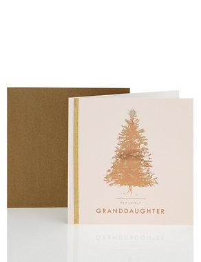 Granddaughter Christmas Tree Christmas Card Image 2 of 3