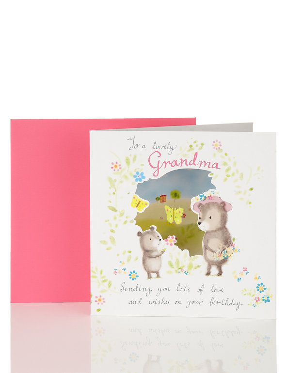 Grandma Bears & Butterflies Birthday Card Image 1 of 2