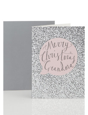 Grandma Glittery Christmas Card Image 2 of 3