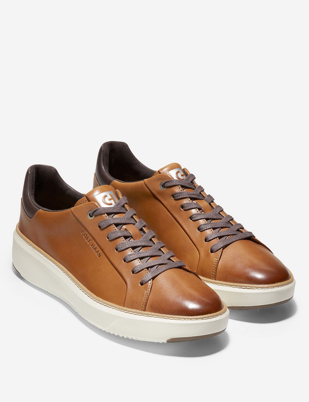 Grandpro Topspin Leather Lace Up Trainers 1 of 6