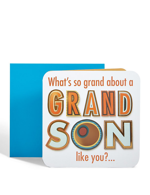 Grandson So Grand Birthday Card Image 1 of 2