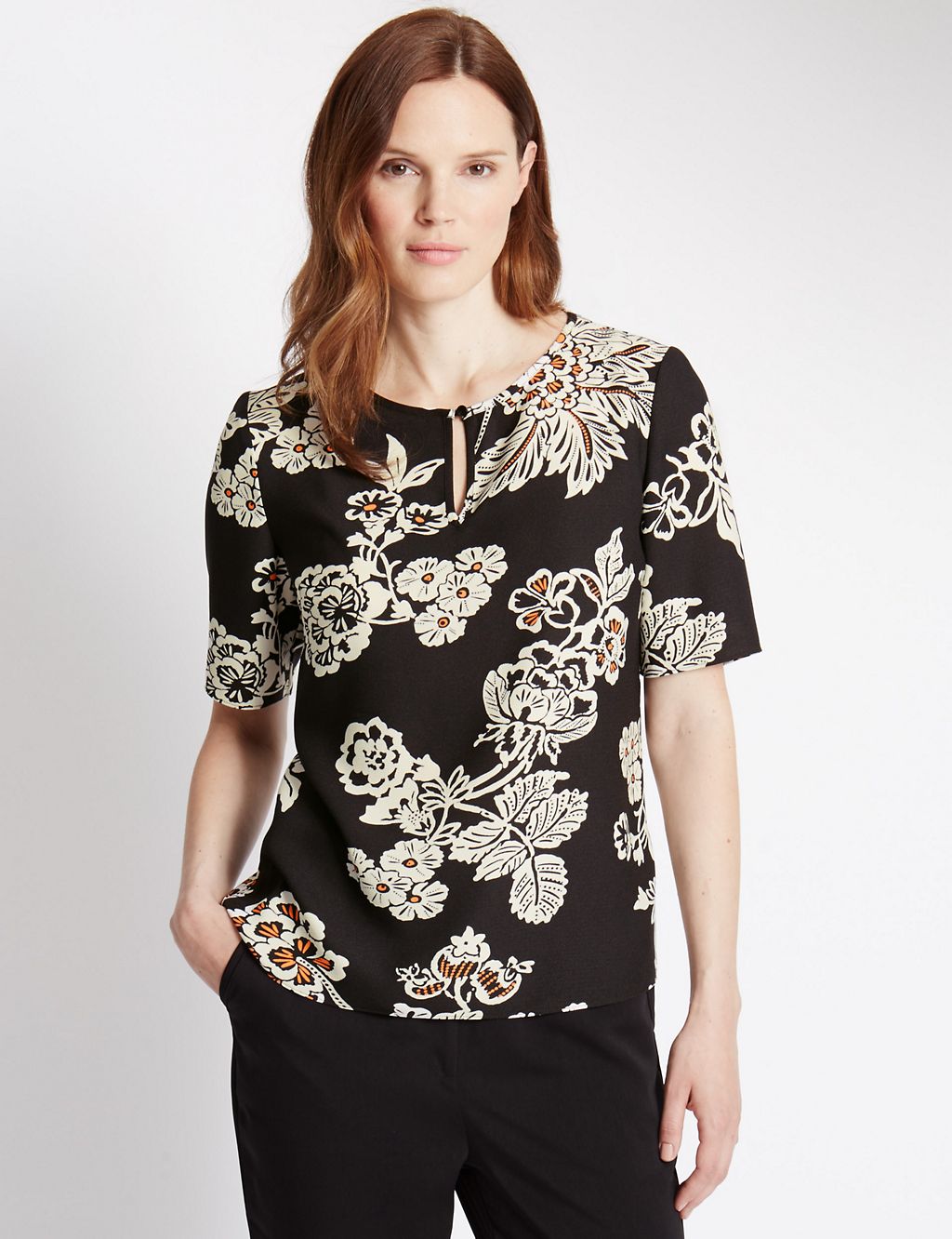 Graphic Floral Blouse 3 of 3