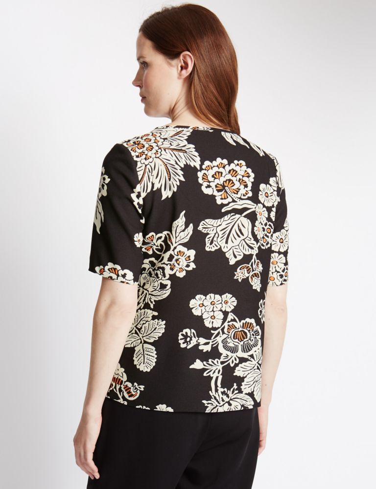 Graphic Floral Blouse 3 of 3
