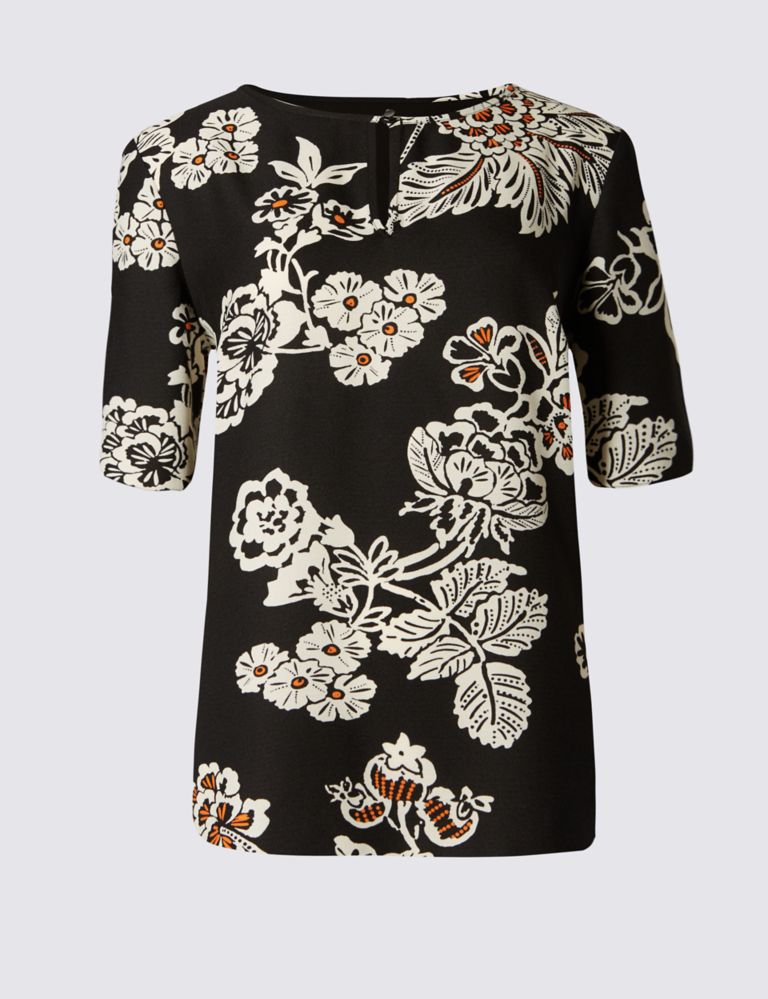 Graphic Floral Blouse 2 of 3