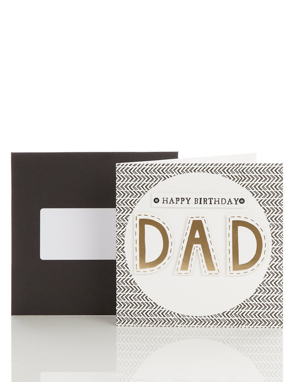 Graphic Letters Dad Birthday Card Image 1 of 2