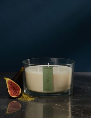 Green Tea & Fig 3 Wick Candle Image 2 of 5