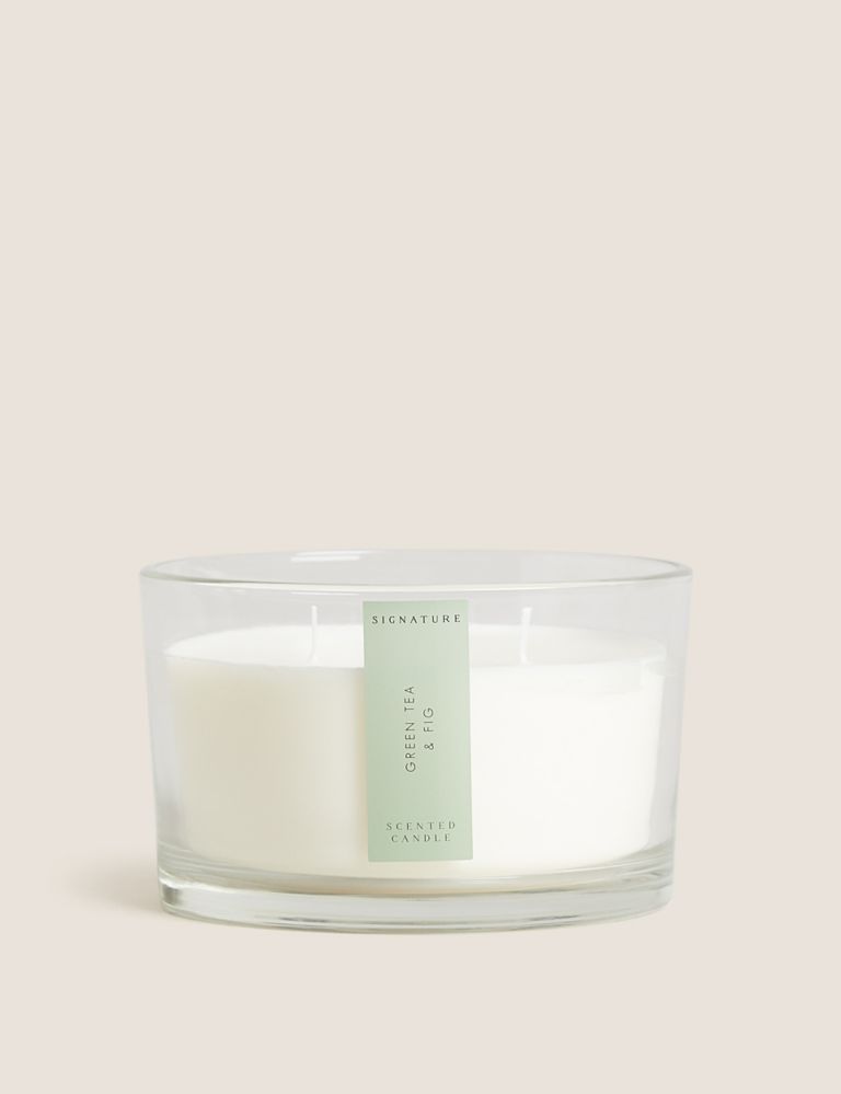 Green Tea & Fig 3 Wick Candle 1 of 5
