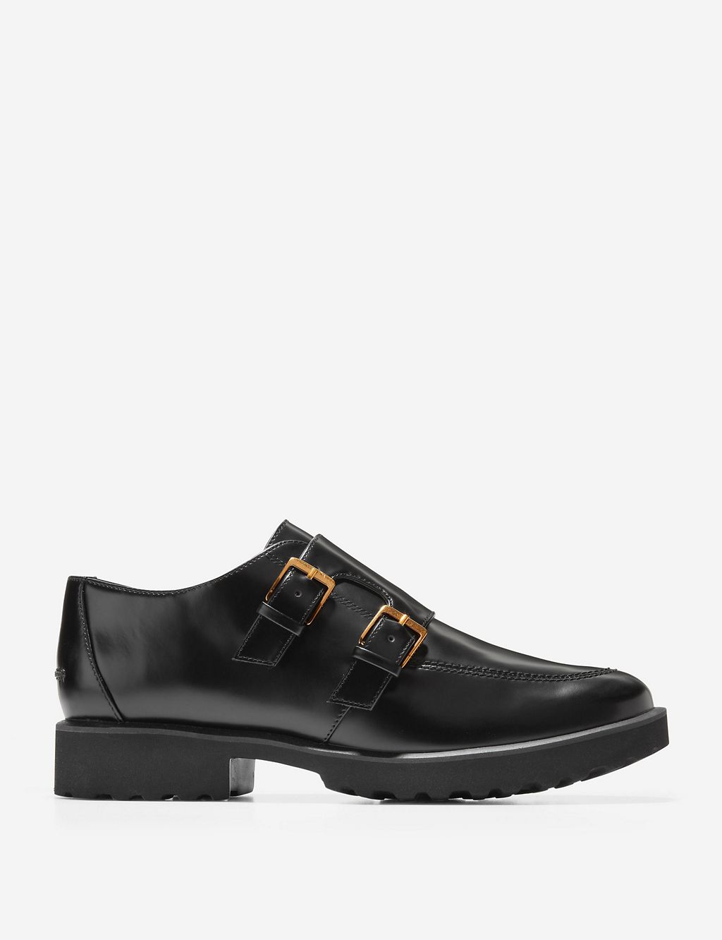 Greenwich Leather Buckle Block Heel Shoes | Cole Haan | M&S