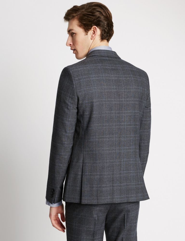 Grey Checked Modern Tailored Fit Jacket 4 of 7