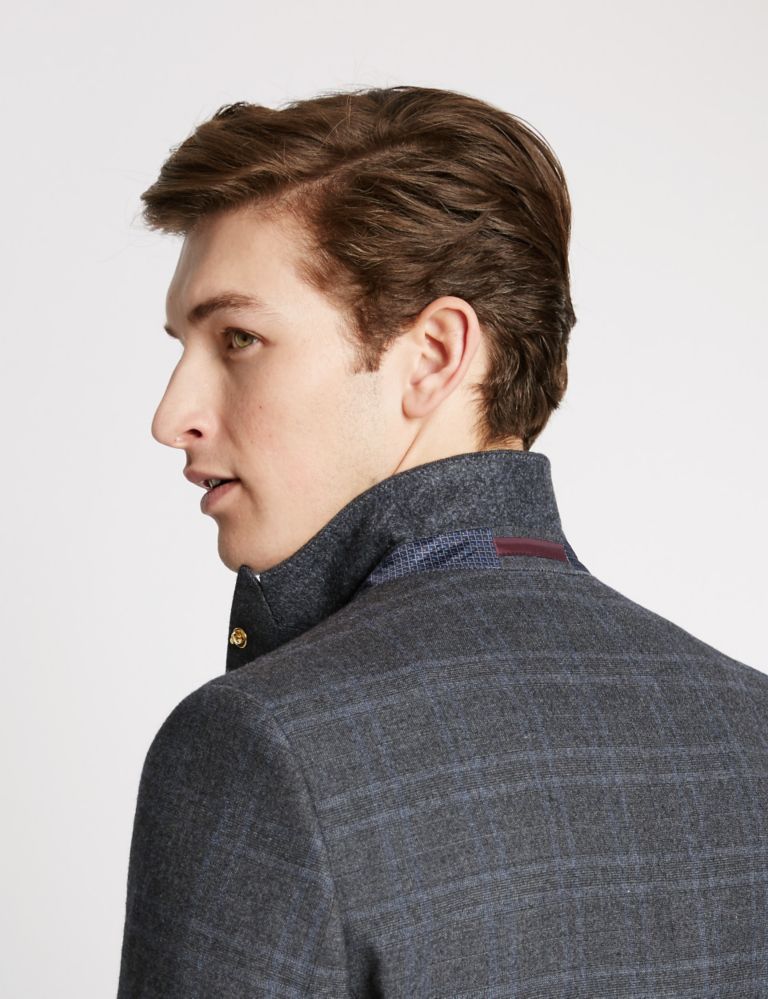 Grey Checked Modern Tailored Fit Jacket 7 of 7
