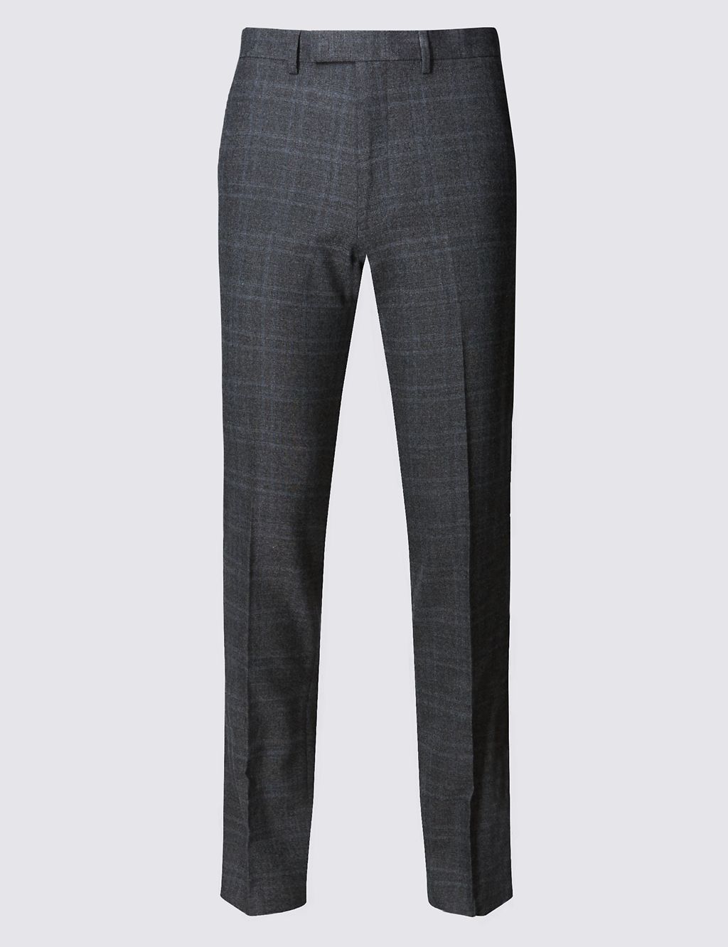 Grey Checked Modern Tailored Fit Trousers 1 of 5