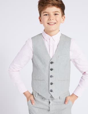 Boys light sales grey waistcoat