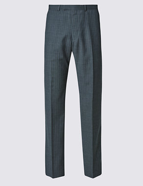 Grey Regular Fit Wool Trousers Image 2 of 3