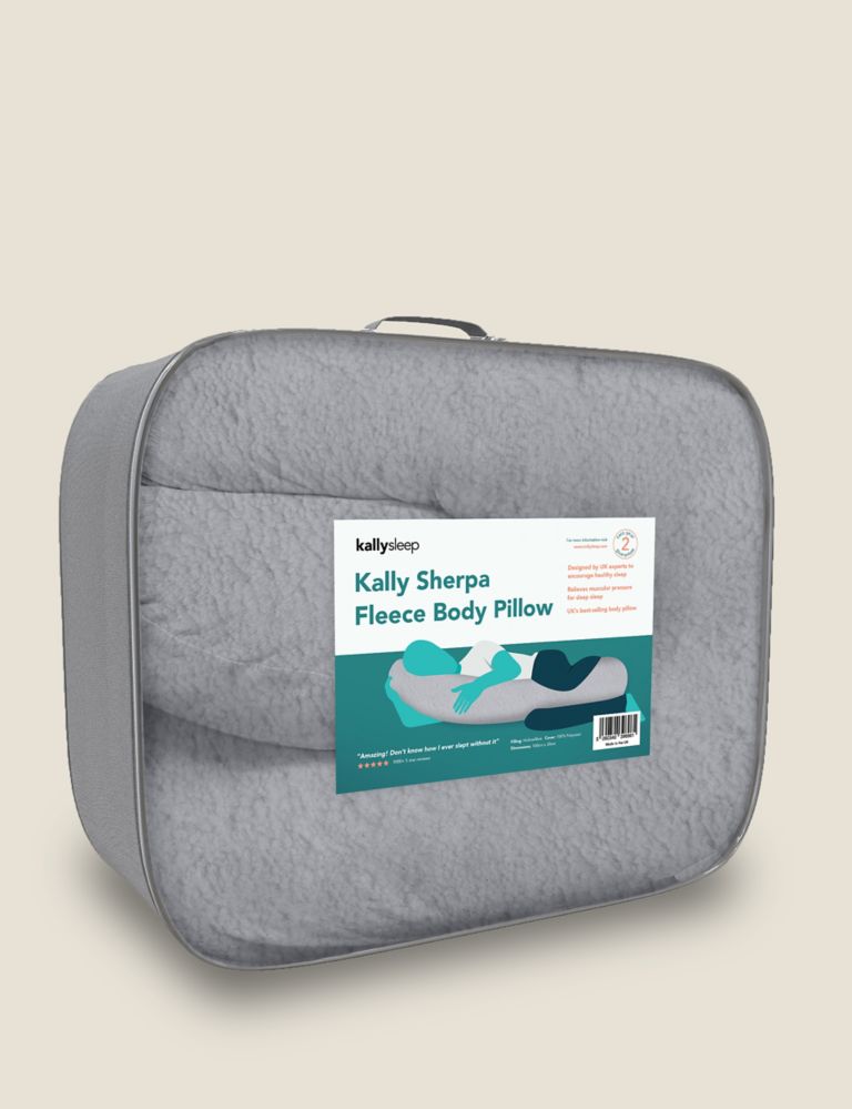 Grey Sherpa Fleece Body Pillow 2 of 6