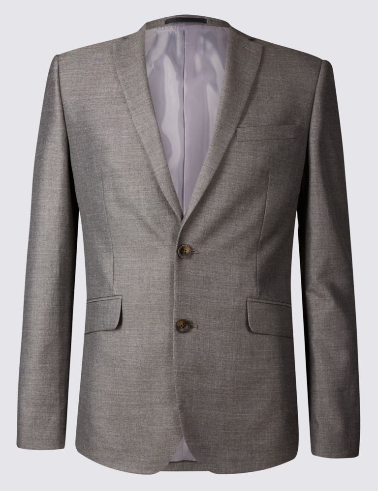 Grey Skinny Fit Jacket 2 of 8