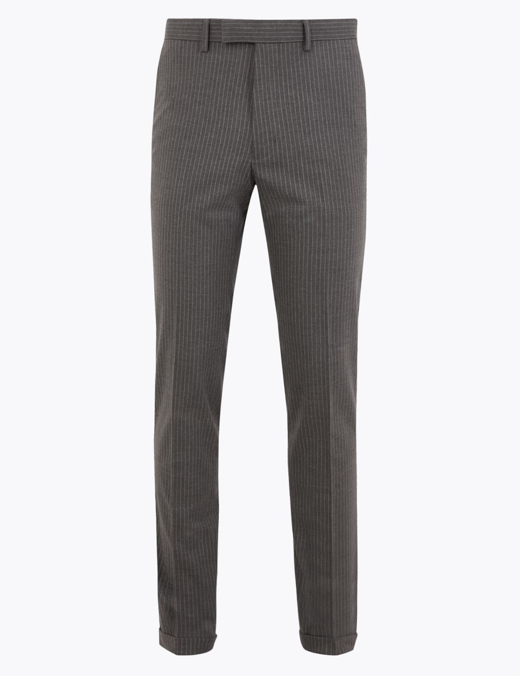 Grey Striped Skinny Fit Trousers Limited Edition M&S