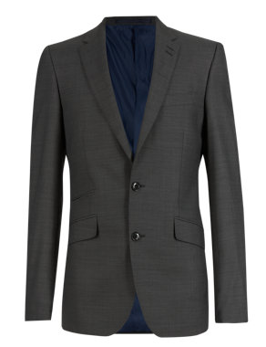Grey Tailored Fit Jacket Image 2 of 7