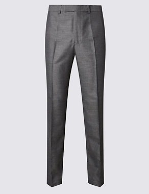 Grey Tailored Fit Trousers Image 2 of 7