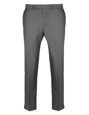Grey Tailored Fit Trousers Image 2 of 6