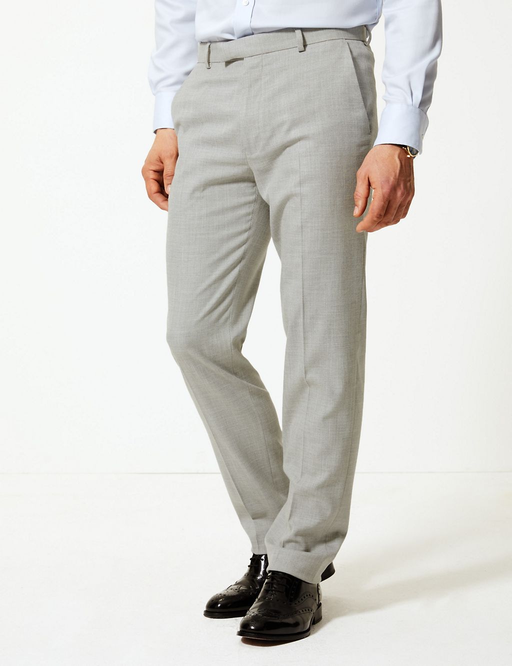 Grey Tailored Fit Trousers 2 of 4