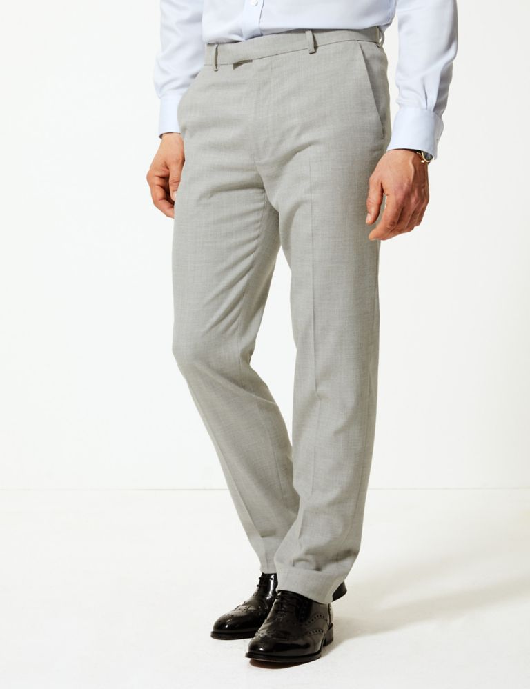 Grey Tailored Fit Trousers 3 of 4