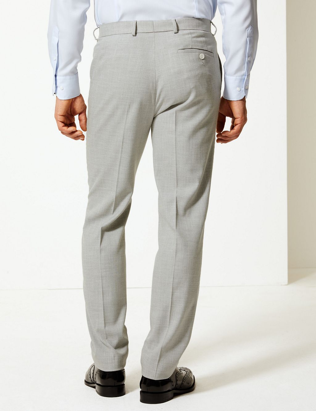 Grey Tailored Fit Trousers 4 of 4