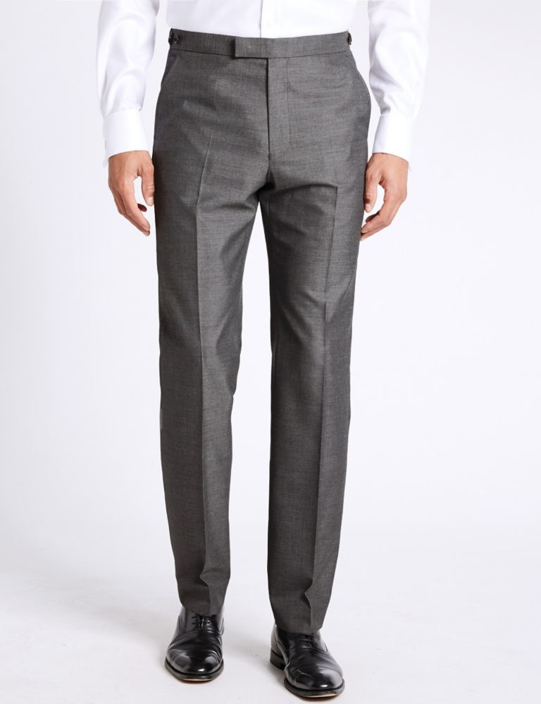 Grey Tailored Fit Trousers 1 of 5