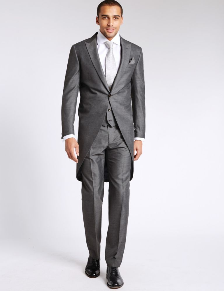 Grey Tailored Fit Trousers 4 of 5