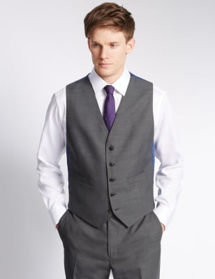 Marks and 2025 spencer grey waistcoat