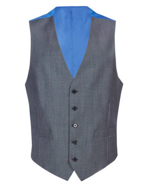 Grey Tailored Fit Waistcoat Image 2 of 4