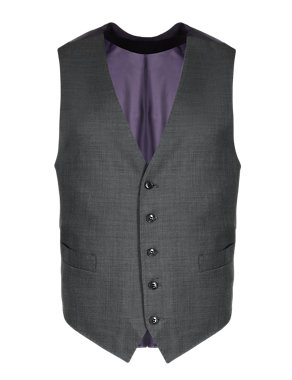 Grey Tailored Fit Waistcoat Image 2 of 3