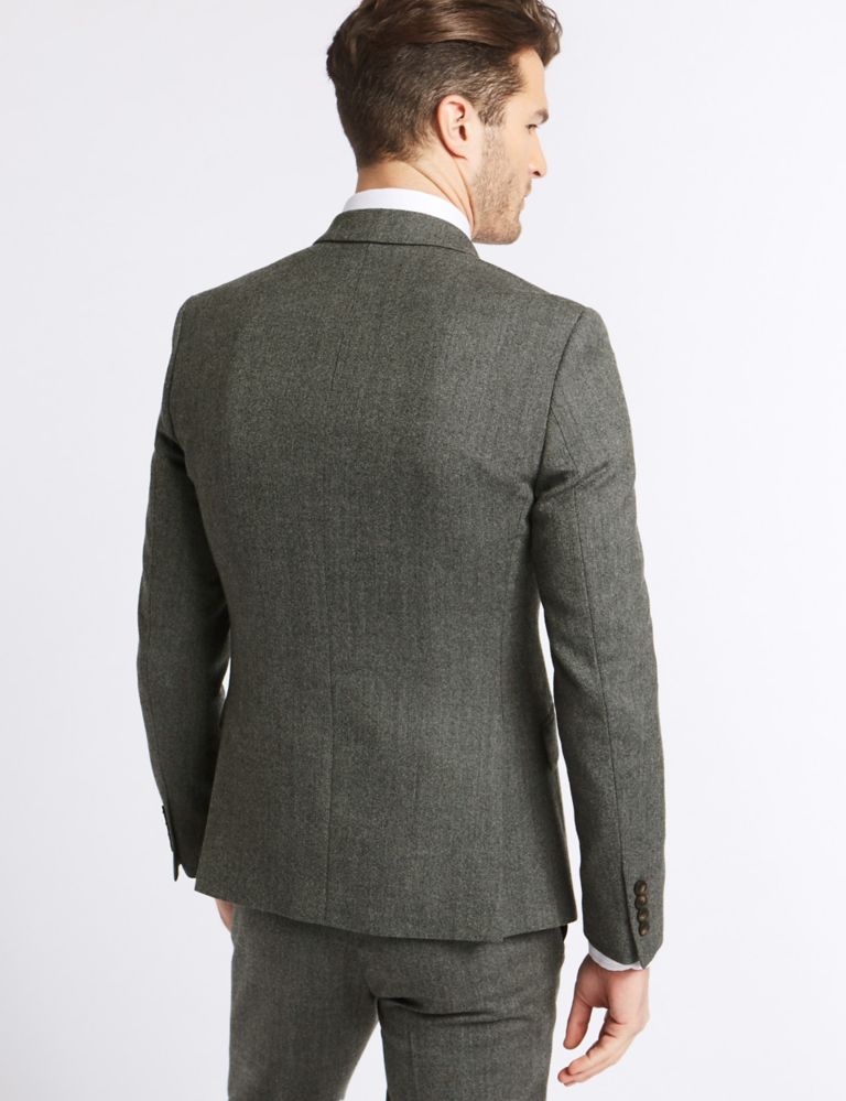 Grey Textured Modern Slim Fit Jacket 5 of 8
