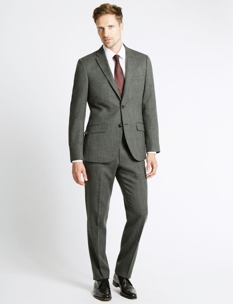 Grey Textured Regular Fit Jacket 1 of 9