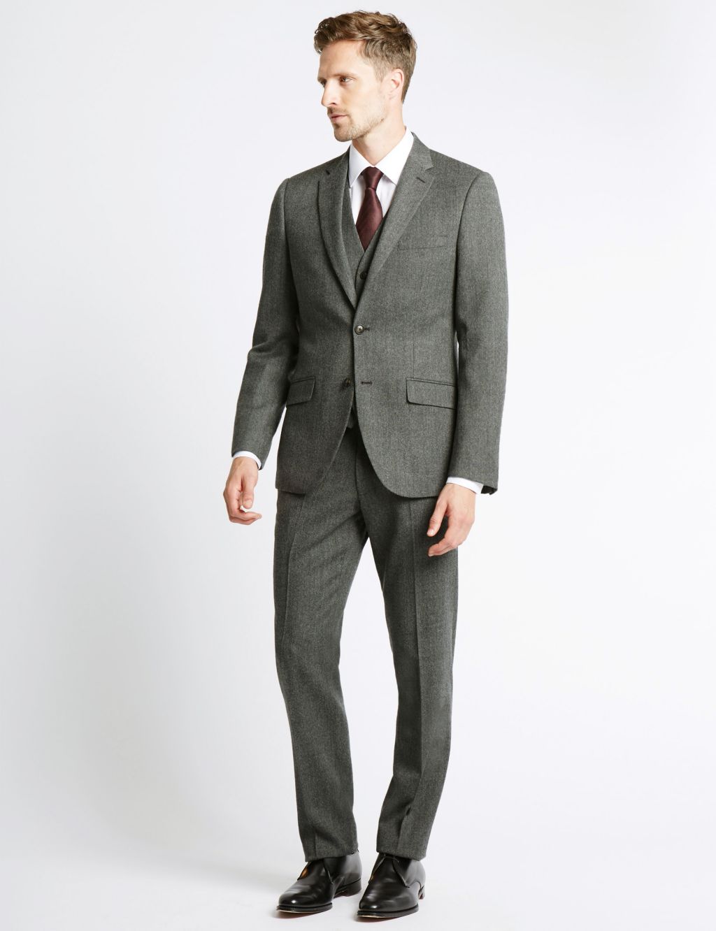 Grey Textured Regular Fit Jacket 2 of 9