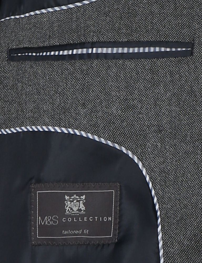 Grey Textured Regular Fit Jacket 9 of 9