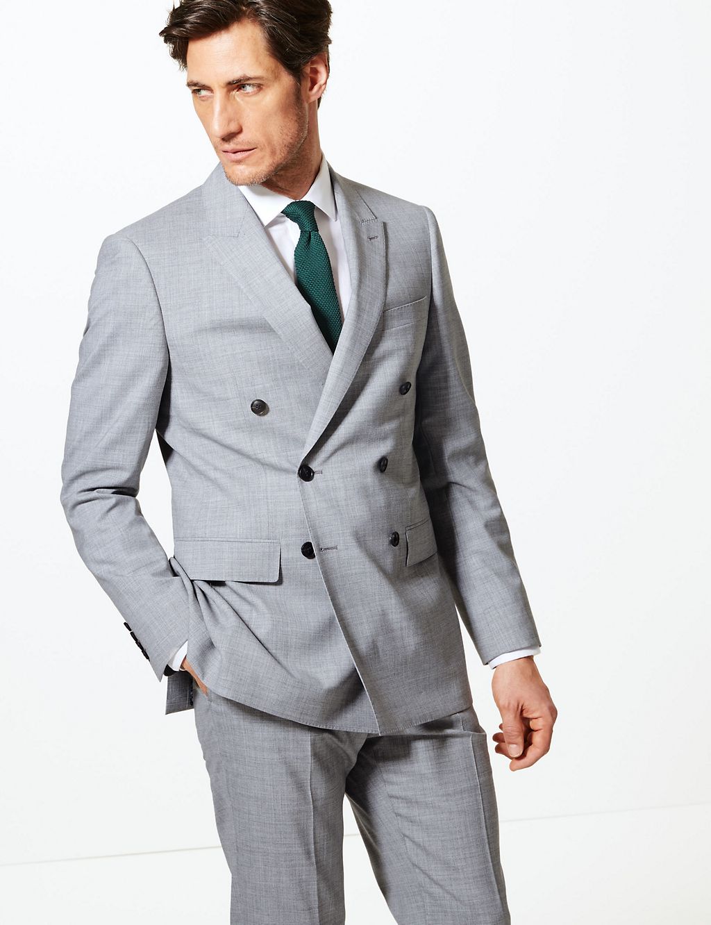Grey Textured Regular Fit Wool Jacket 2 of 7