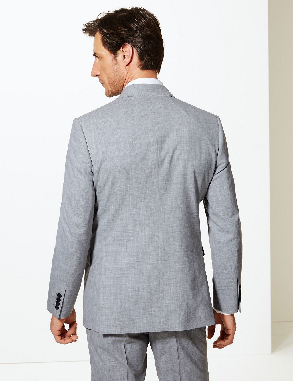 Grey Textured Regular Fit Wool Jacket 6 of 7