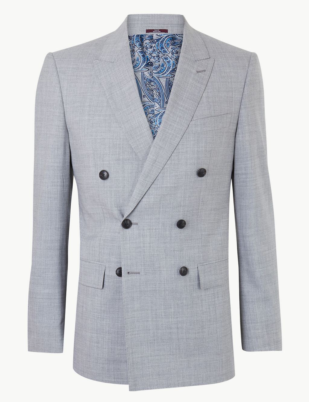 Grey Textured Regular Fit Wool Jacket 1 of 7