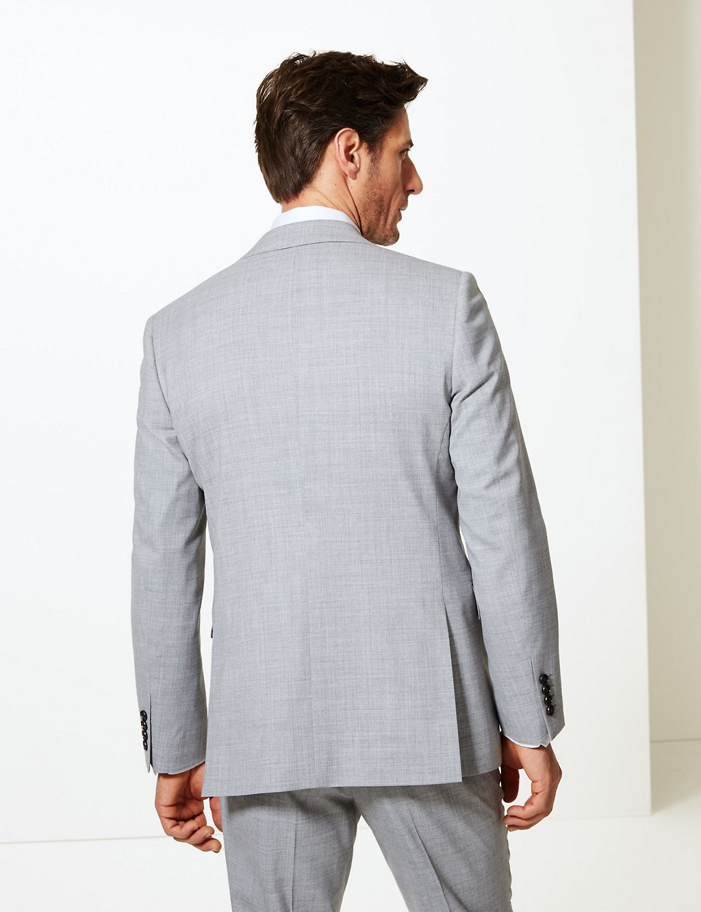 Grey Textured Regular Fit Wool Jacket 4 of 6