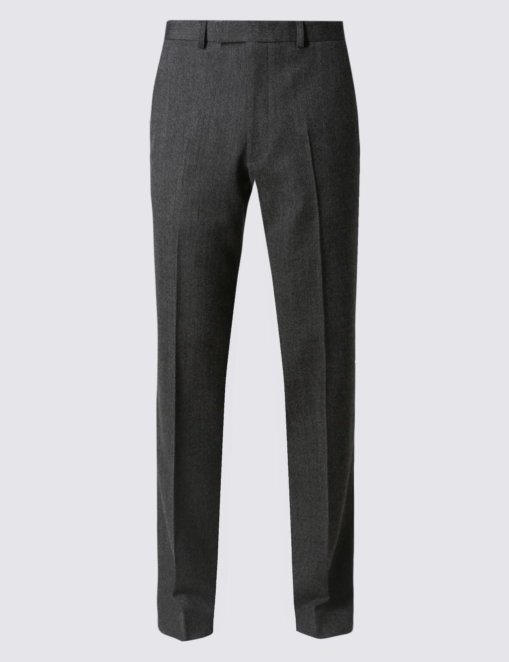 Grey Textured Slim Fit Trousers 1 of 5
