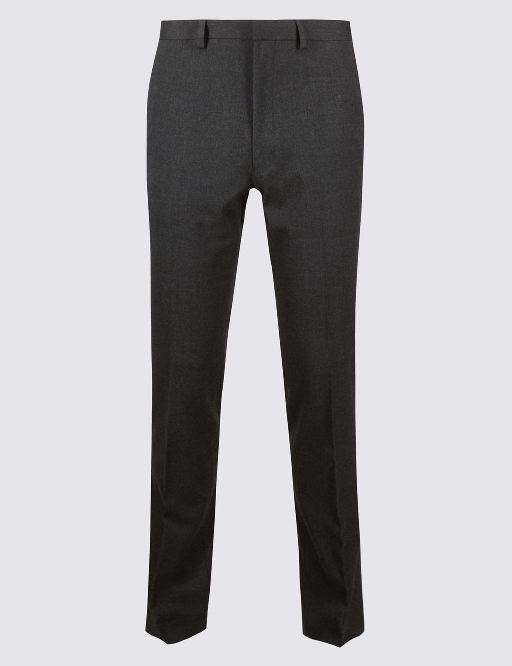 Grey Textured Slim Fit Trousers 1 of 6