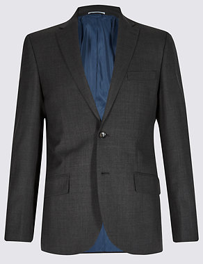 Grey Textured Tailored Fit Jacket Image 2 of 7