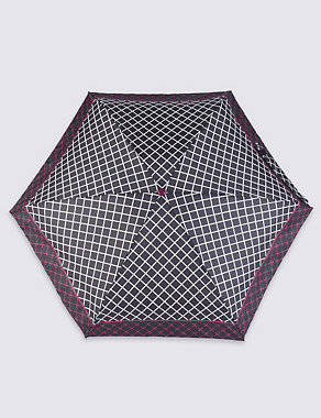 Grid Checked Compact Umbrella with Stormwear™ Image 2 of 3